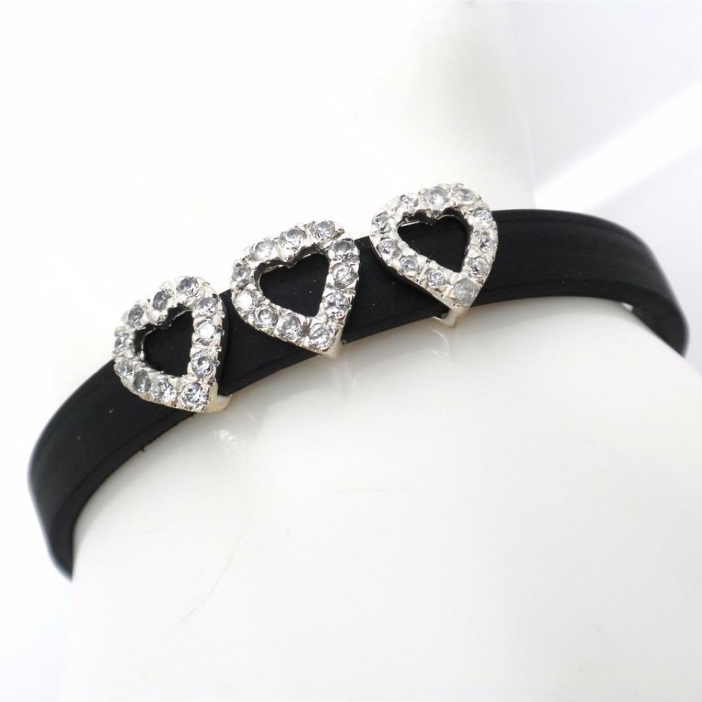 Sterling Silver 925 Rubber Charm Bracelet
